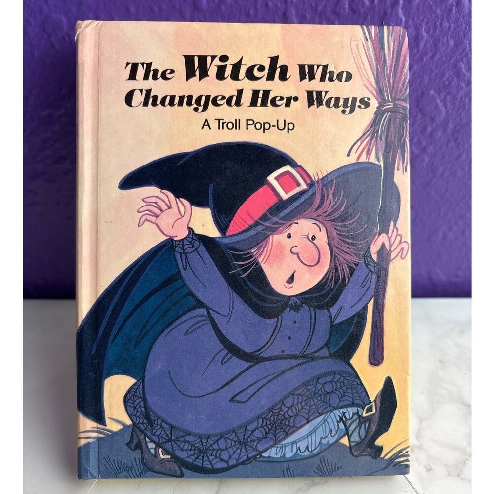 The Witch Who Changed Her Ways Troll Pop Up Book 1990 Halloween Vintage Kids